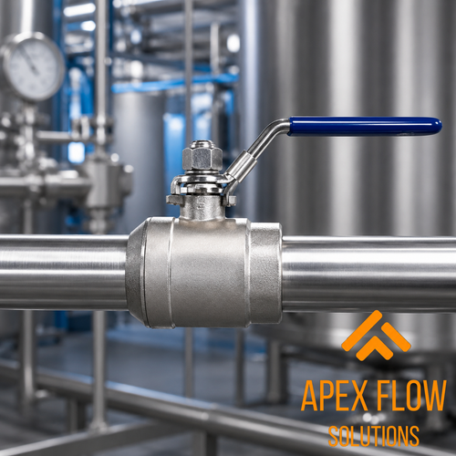 316 stainless steel ball valve in an industrial application — Apex Flow Solutions