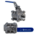 1/2 in. 3-Piece 316 Stainless Steel Ball Valve