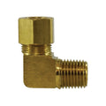 3/8 in. x 1/2 in. Brass Compression x Male NPT Barstock Elbow - 18235B