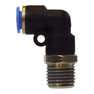5/32 in. x 1/8 in. Push-In x Male NPT Swivel Elbow, Composite
