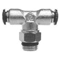 1/2 in. x 1/4 in. Nickel-Plated Brass Push-In x Male NPT Swivel Branch Tee - 20112N