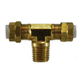 3/16 in. x 1/8 in. Brass Flareless Branch Tee, Tube to Male NPT - 20318