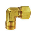 3/16 in. OD x 1/4 in. Brass Compression x Male NPT 90-Degree Elbow with Sleeve Nut - 26223