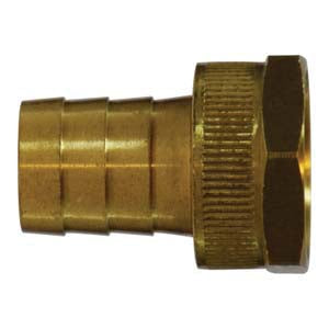 Short 1/2 in. Hose Barb x 3/4 in. Female Garden Hose Swivel Hex Nut Adapter