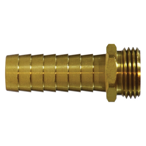 3/4 in. x 3/4 in. Hose Barb x Male Garden Hose 2 in. Shank Adapter