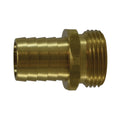 1/2 in. Brass Garden Hose Barb x Male NPSM Short Shank Adapter - 30550