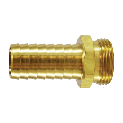 1 in. Brass Garden Hose Barb x Male NPSM Long Shank - 30573
