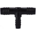 1/4 in. x 1/2 in. Black Polyethylene Reducing Hose Barb Branch Tee - 33424B