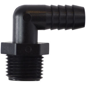 1-1/4 in. x 1-1/4 in. Hose Barb x Male NPT Polypropylene Elbow - 33461P