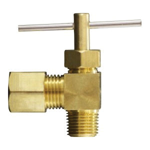 3/8 in. x 1/4 in. Compression x Male 90 Needle Valve