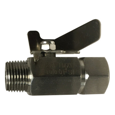 3/8 in. Male NPT x Female NPT Stainless Steel Mini Ball Valve