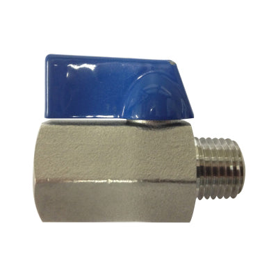 1/8 in. Male x Female 316 Stainless Steel Mini Ball Valve