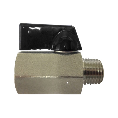 1/4 in. Male x Female 316 Stainless Steel Mini Ball Valve