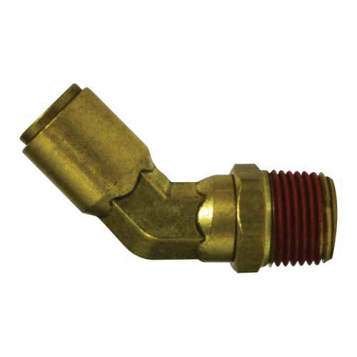 1/4 in. x 1/4 in. Push-In x Male NPT 45 DOT Swivel Elbow