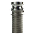 1 in. 316 Stainless Steel camlock Type E adapter, Male Adapter x Hose Shank (CGE-100-SS1)