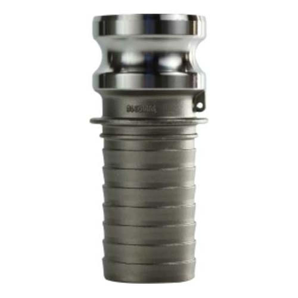 1 in. 316 Stainless Steel camlock Type E adapter, Male Adapter x Hose Shank (CGE-100-SS1)