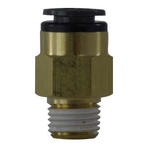 3/8 in. x 1/2 in. Push-In x Male NPT DOT Adapter, Composite
