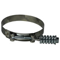 304 Stainless Spring-Loaded T-Bolt Hose Clamp, 3.38 to 3.69 in. - 844338