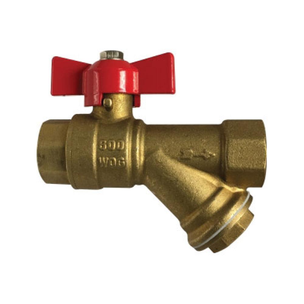 3/4 inch Brass Ball Valve with Strainer Midland 947134