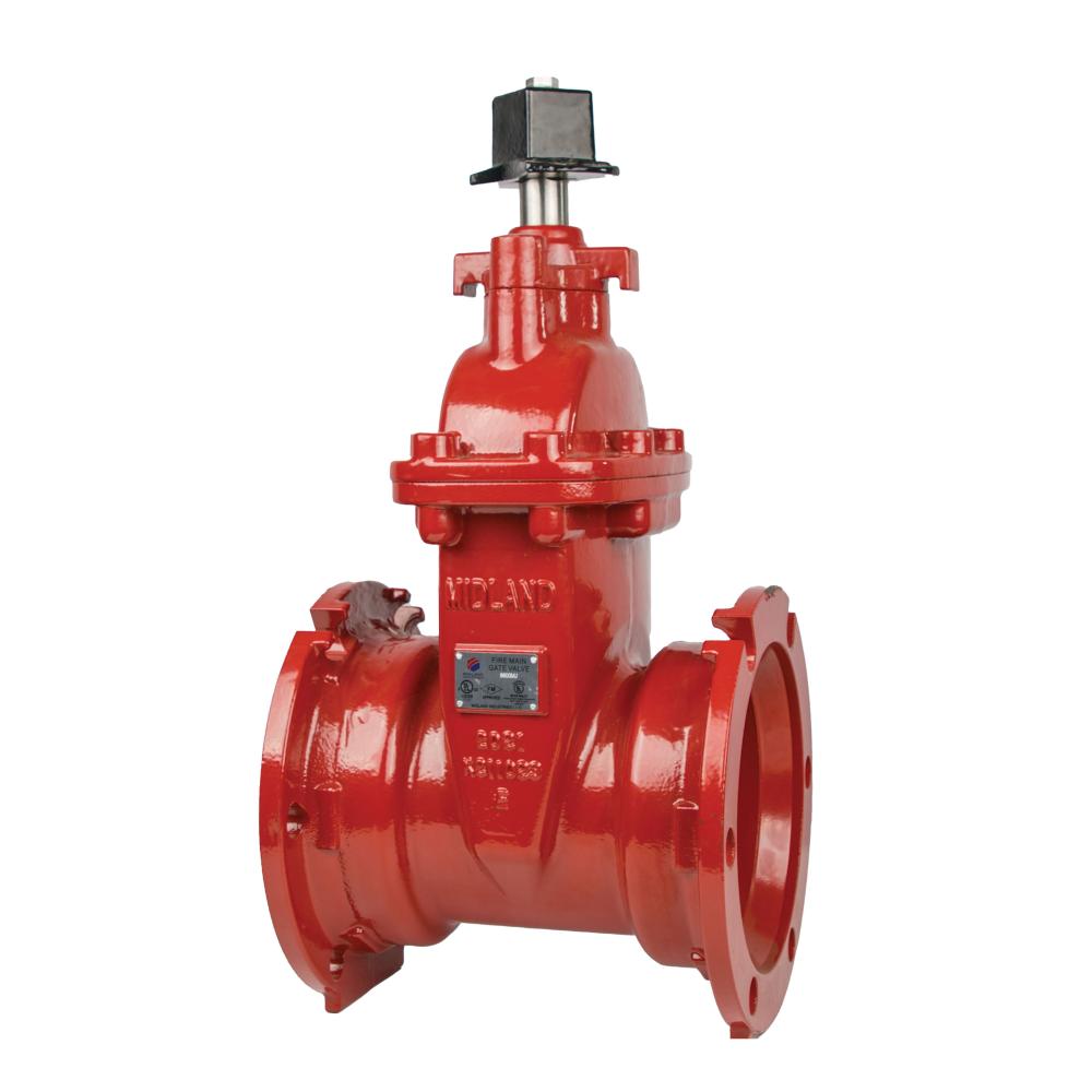 4 inch Ductile Iron post indicator gate valve Midland 9600MJ4PIV
