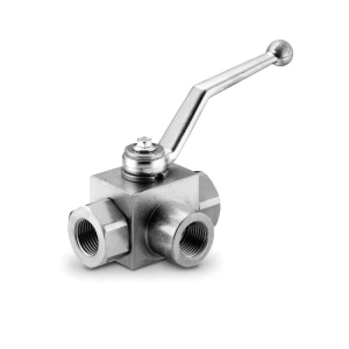 1-5/16-12 SAE 3-Way High-Pressure Steel Block Valve - GE3L16SAE (family photo)